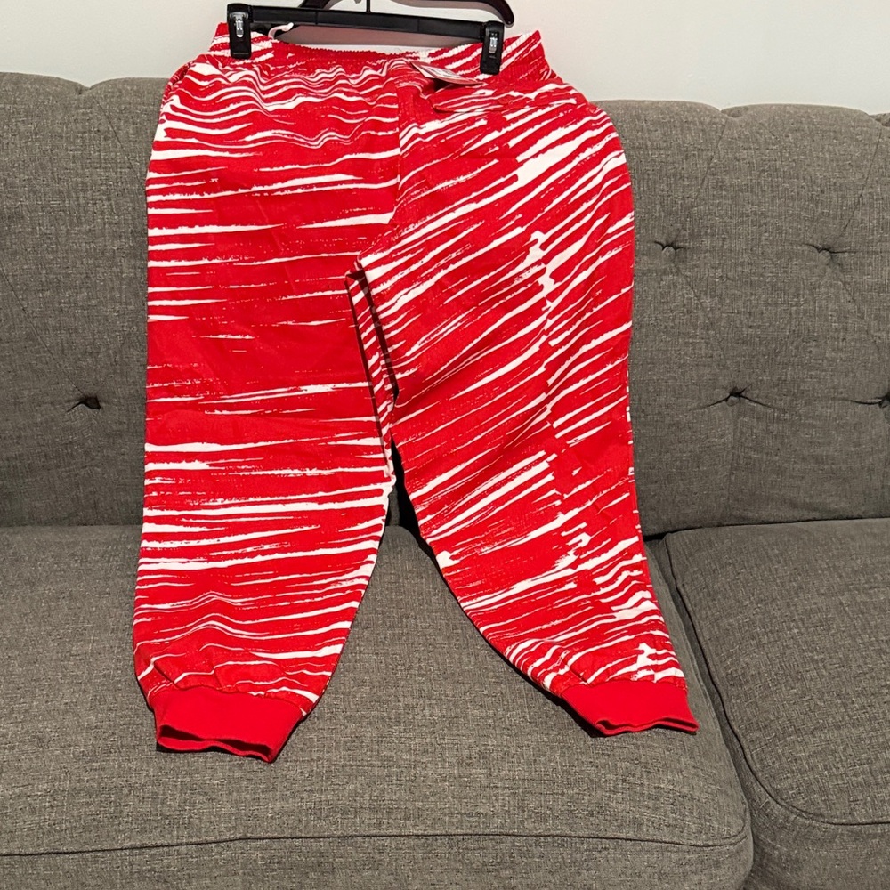Stylish Red and White Puma Joggers